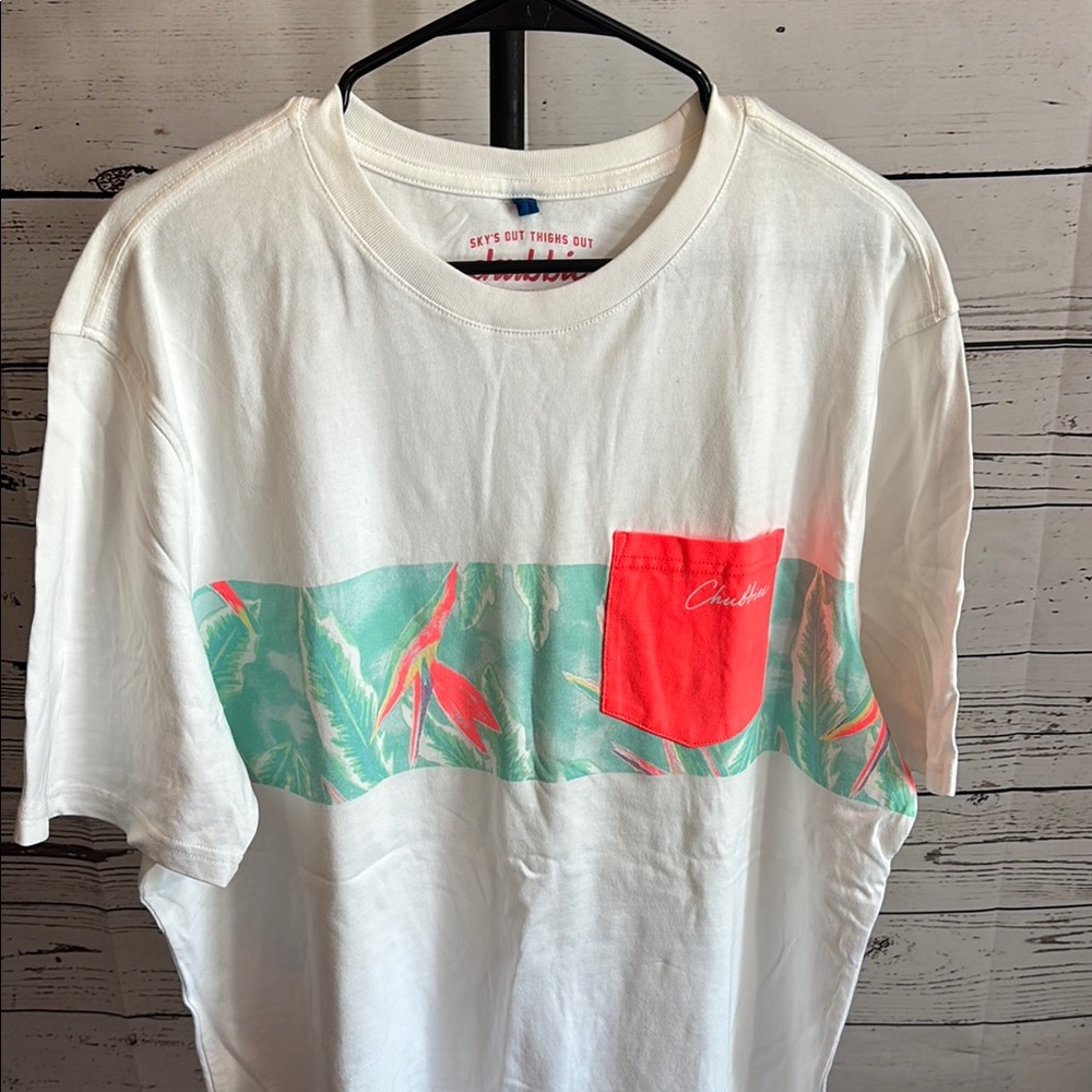 Chubbies White and Red Short Sleeve Tee